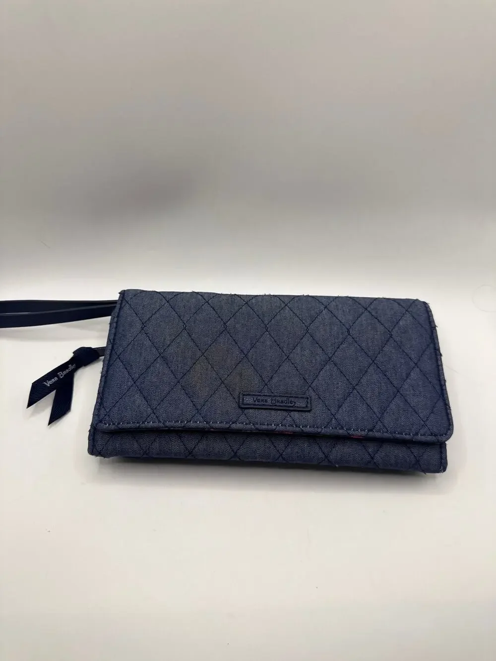 Vera Bradley RFID Wallet Wristlet Moonlight Navy Quilted Organizer Purse